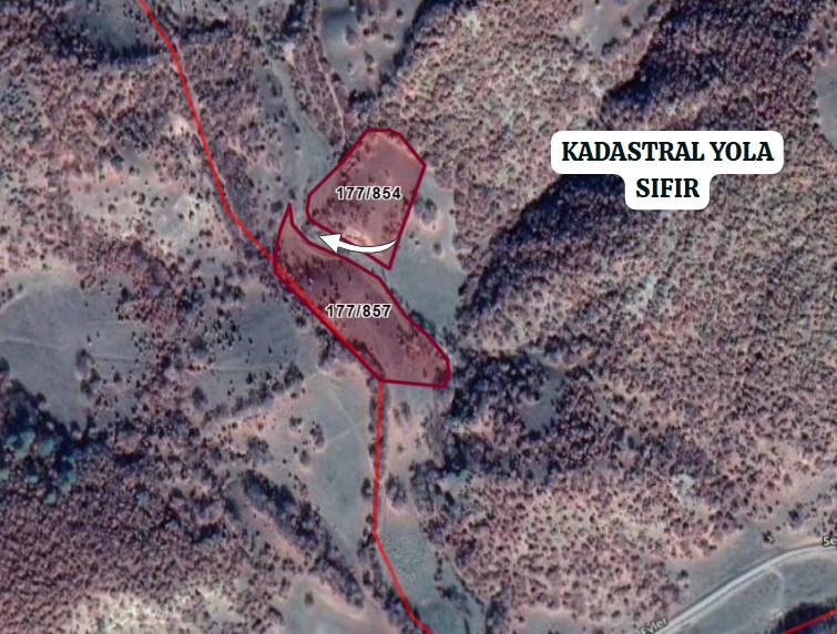 KÜTAHYA DOMANİÇ ÇUKURCA/ILICAKSU KÖYÜ’NDE 5.379 M² TARLA SATILIKTIR - KÜTAHYA DOMANİÇ fotoğraf 4